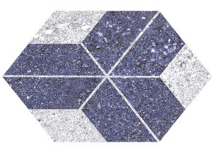 کاشی شش ضلعیgeo decore blue (1)