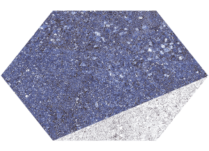 کاشی شش ضلعیgeo decore blue (2)