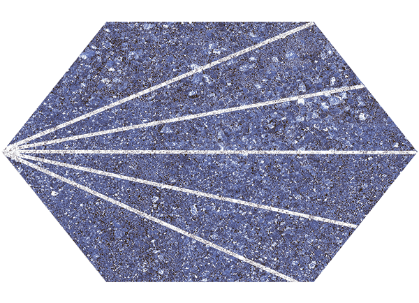 کاشی شش ضلعیgeo decore blue (5)
