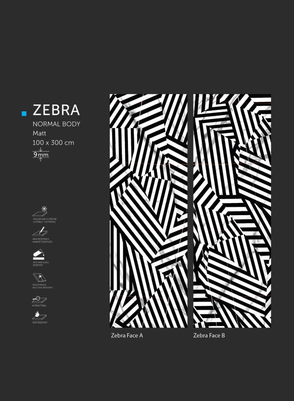 اسلب پرسلانی زیگما دکوراتیو مدل ZEBRA
